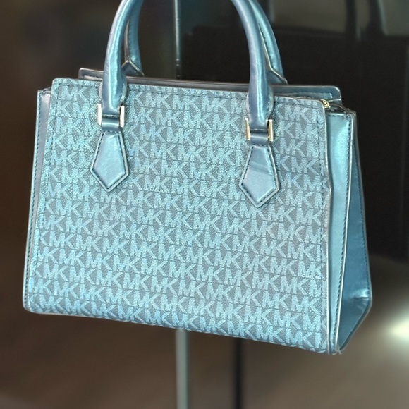 Michael Kors Blue MK Satchel - Picture 5 of 12